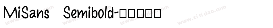 MiSans Semibold字体转换